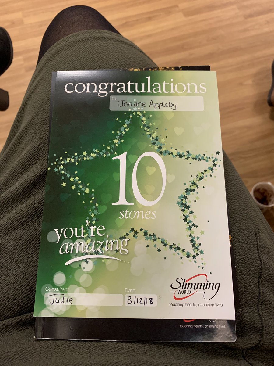 JoanneAppleby5's tweet photo. #10stone #slimmingworld #targethit so pleased to pick this up on Monday night 😍 https://t.co/IED5KqDI84