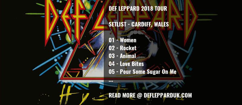 dltourhistory's tweet photo. Def Leppard News - #DefLeppard 2018 Tour #Setlist Statistics 74 π¬π§
Def Leppard played another show on the 2018 world tour last night in #Cardiff, Wales and here are the setlist statistics.
#hysteria #hysteriatour #motorpointdiff
https://t.co/2C5k8BlCwF https://t.co/3OsZeW1326