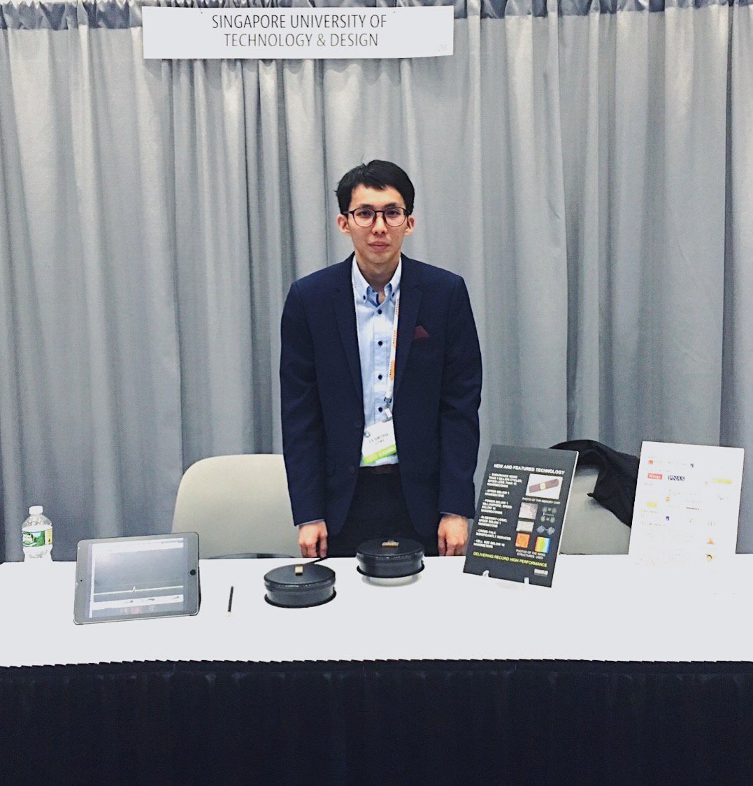 SUTD_LBELL's tweet photo. Congrats Assistant Prof @DesmondKLoke for being selected as an iMatSci Innovator at #MRSFall2018 last week! https://t.co/a7kuLfbe4o https://t.co/SXBiE3cHhr