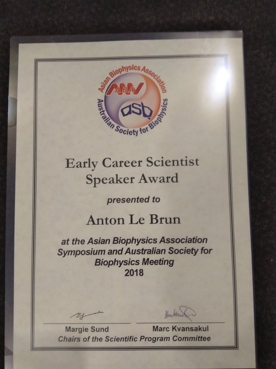 atomtastic's tweet photo. I've just won my first ever scientific award 😀 #aba2018 #asb2018 #biophysics https://t.co/jZRWgcn62C