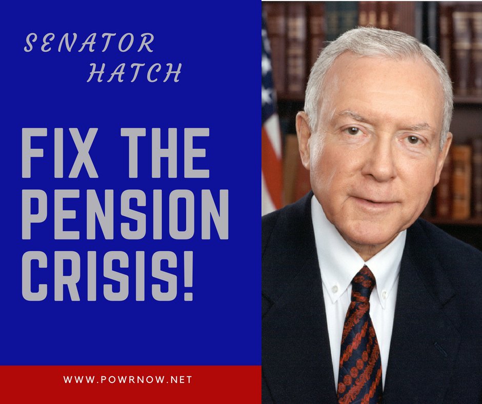 PowrNOW's tweet photo. .@OrrinHatch, millions of Americans are depending on a solution to avoid seeing their retirement benefits being lost through no fault of their own.   Failure is not an option! https://t.co/fjNKhh6w16 https://t.co/jdUG3Kfkzg