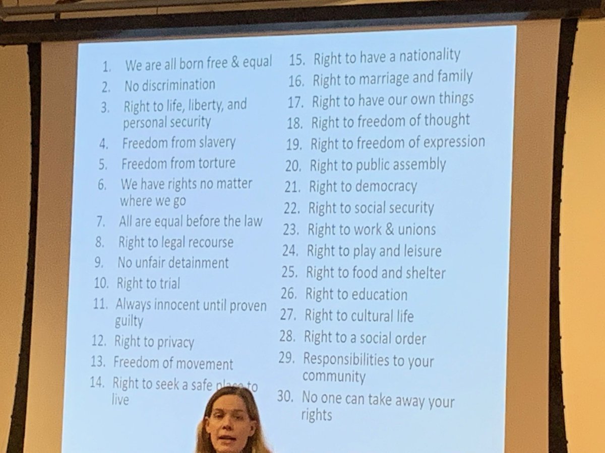 ⁦our @HerseyHuskies⁩ student leaders learning about the universal declaration of human rights ⁦@ihmec⁩ #bornfreeandequal