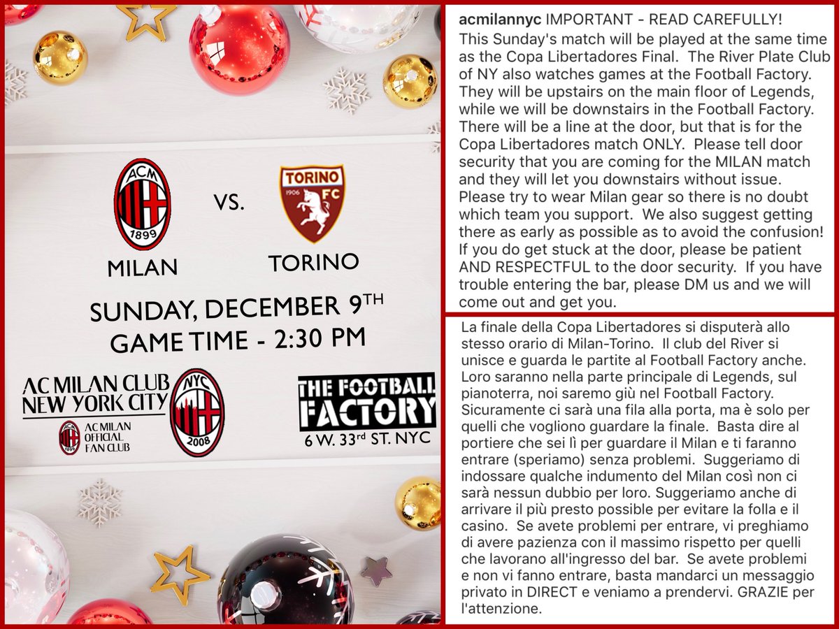 AC Milan Club New York City (ACMilanNYC) Twitter