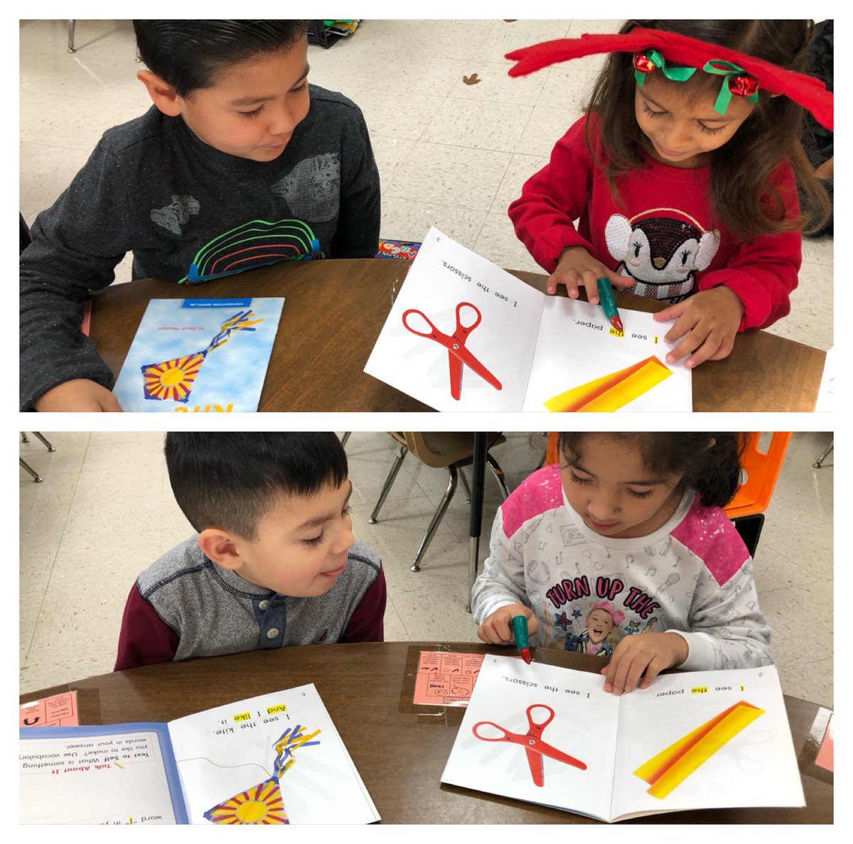 kayleighethrid1's tweet photo. Love letting my little ones read to a partner with their witch fingers! @NISDFernandez #guidedreadingfun #kinderreading https://t.co/AGRWZxJkUY