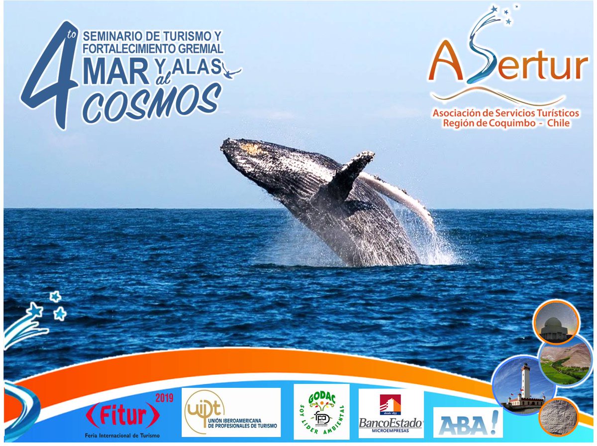 asertur's tweet photo. Reciban está  Cordial 
Invitación Gratuita al 4to. Seminario de ASERTUR AG Turismo y Fortalecimiento Gremial 2018 "MAR Y ALAS al COSMOS" 07 Diciembre 2018 de 19:00 a 21:00 hrs. Hotel La Serena Plaza.
 @subturismo @monicazalaquett @Sernatur @MiRadiols @IvSeremi @montecarlocl https://t.co/JeQSAZnKFb