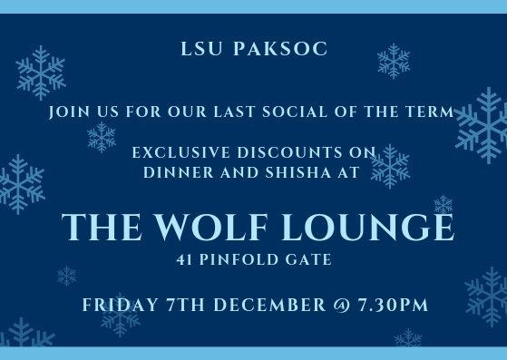 LSU_PakSoc's tweet photo. Our last social of the term is this Friday!!! We can't wait to see you all there 😊🎉🇵🇰 https://t.co/gvKkLTItcZ