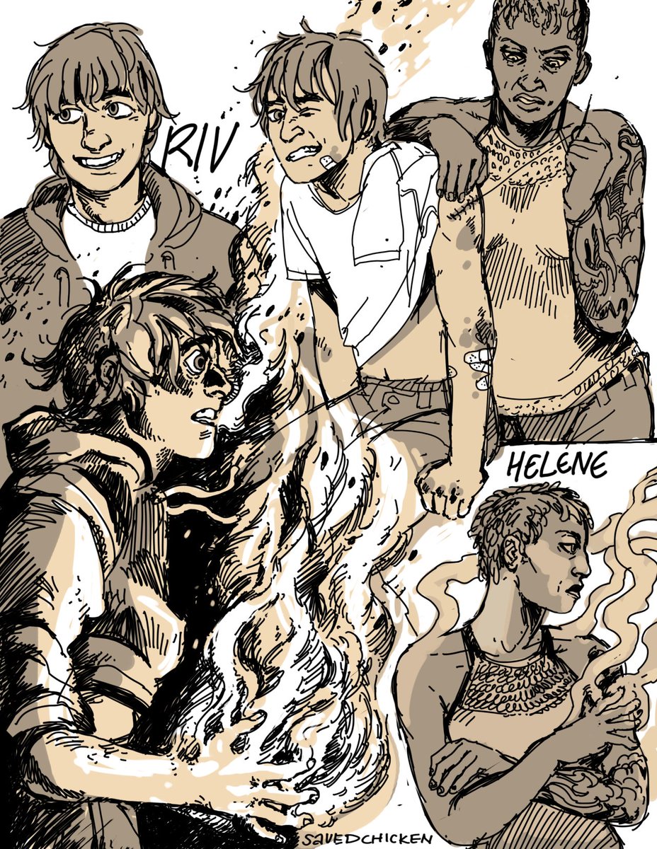 Commissioned sketchpages. #sketch #sketchbook 