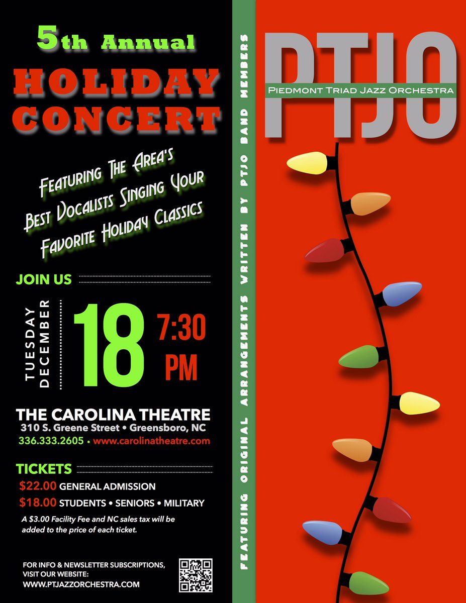 We’ll be at the newly-renovated, beautiful <a href="/CTofgso/">Carolina Theatre GSO</a> on December 18! Won’t you join us? Tix: carolinatheatre.com/event/piedmont…