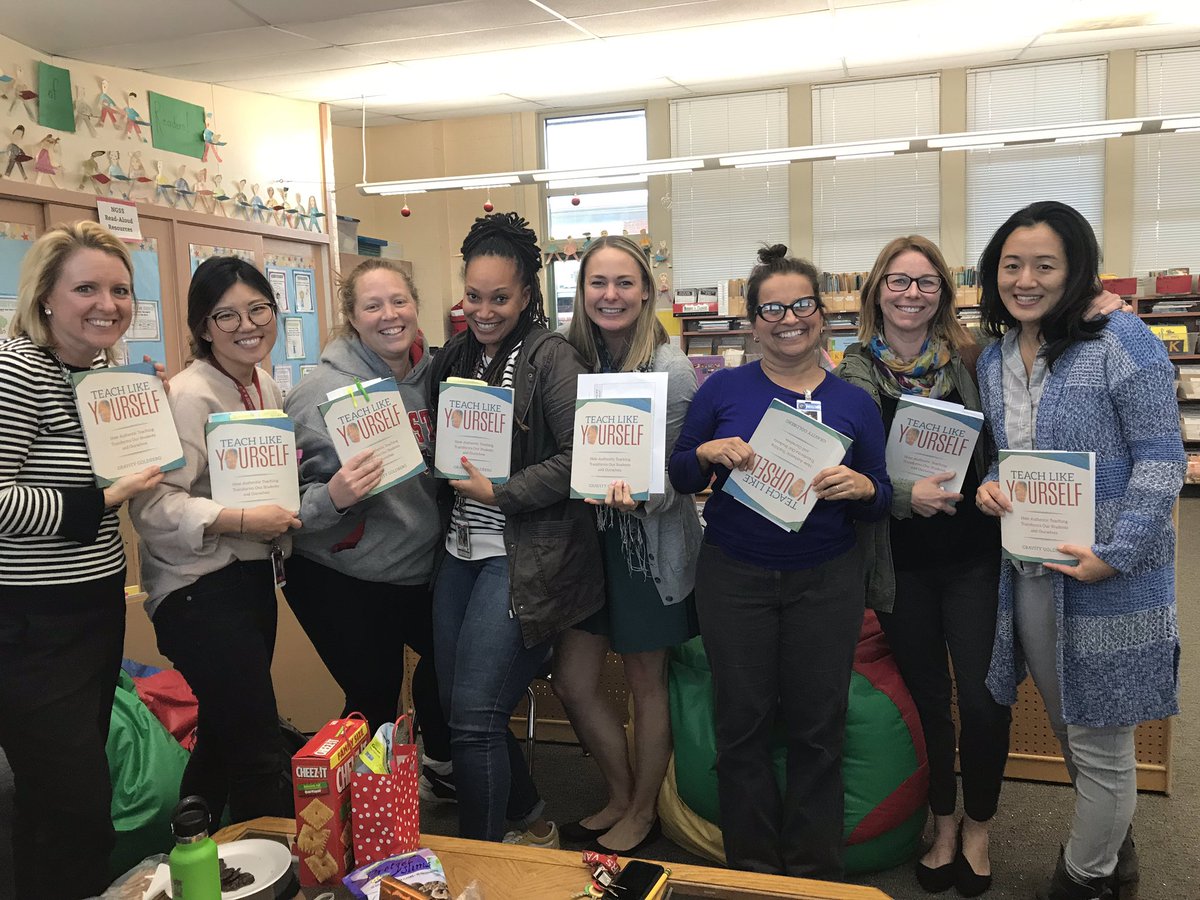 sueh_k's tweet photo. Making intentional time and space to discover who we are as our true authentic teacher selves as @drgravityg leads the way! Feeling fortunate to work with such devoted educators and friends everyday. Capitalizing on the spirit of @CotsenAoT #sustainingthework @teachersand https://t.co/UPulZdPm07