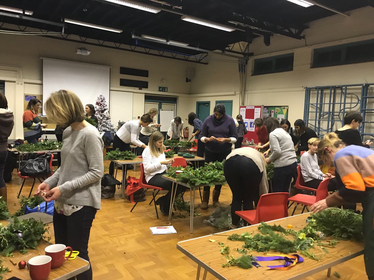 Great turnout for the PTA Christmas wreath making evening <a href="/Burleywoodheadp/">BWoodhead Primary</a>. Thanks to all the organisers.