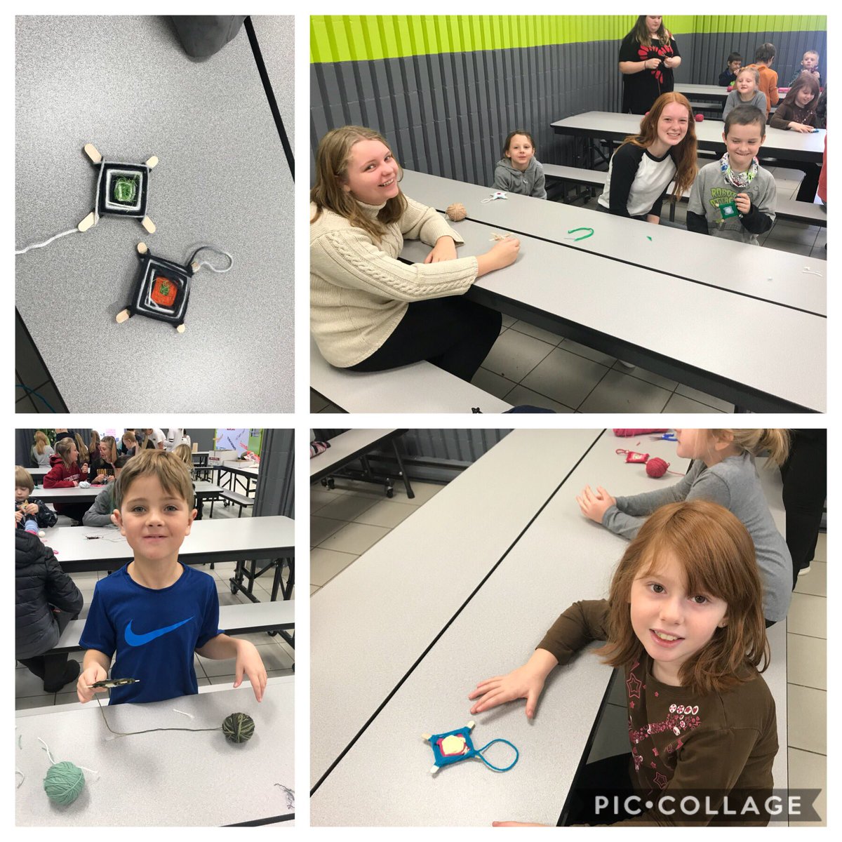 Grade8JDH's tweet photo. Supporting the grade 2s from @StuartBakerES at @JDHodgsonES with their art projects today #tldsblearns @GervzMike https://t.co/MLefpR2gwU