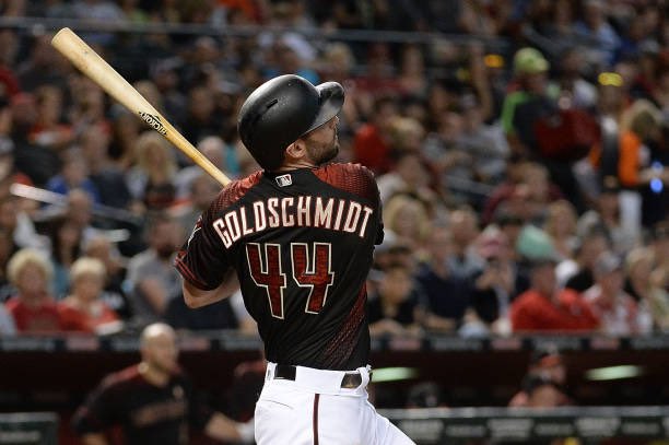 BanterCamp's tweet photo. It’s too bad #PaulGoldschmidt won’t get to wear those sweet #DBacks uniforms anymore but at least he’ll get to wear the powder blue #Cards unis. https://t.co/JUXWaLxhaT