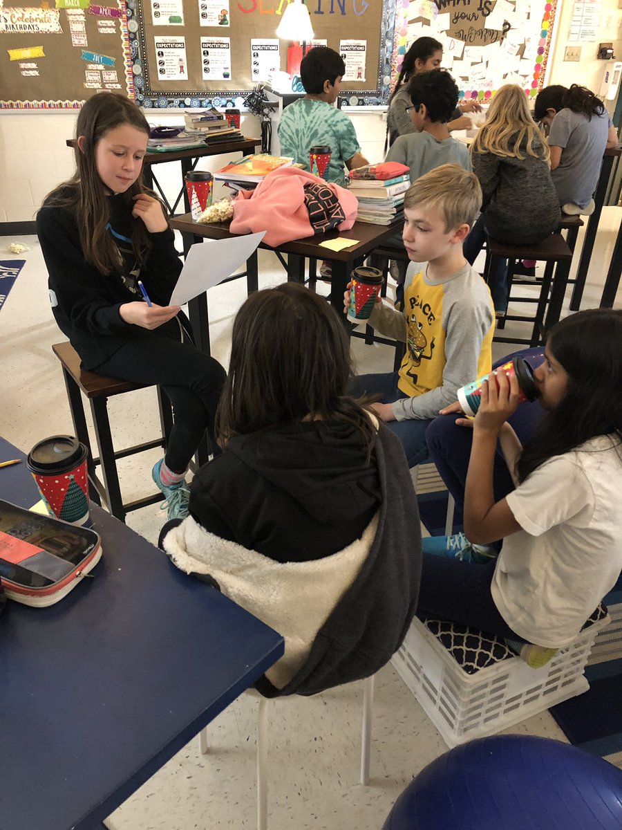 elawithmrswalsh's tweet photo. Ss celebrated the end of our Personal Narrative Unit with peer readings, hot chocolate, and popcorn all by a crackling fire. I 💗 what I do.
#writingunitsofstudy @TCRWP @MichelleCPicard @LCPSFarmwell https://t.co/3HjtfGu0jY