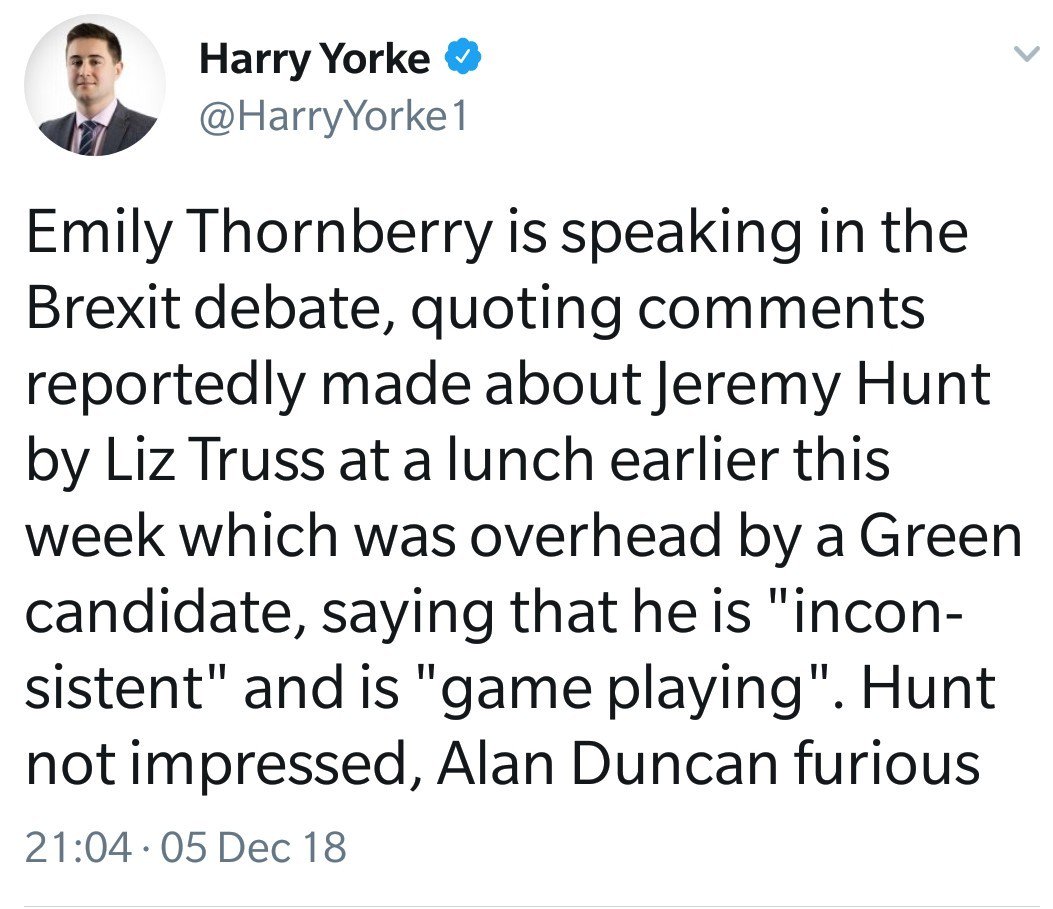 Well  @EmilyThornberry isn't letting this one go.And it's been days where Liz just isn't commenting. You sure you don't want to deny it yet?  #governmentinchaos