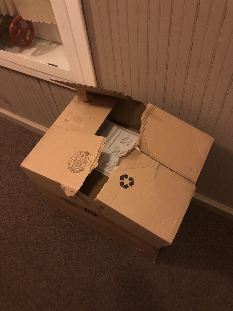 Dear Mayor <a href="/RaviBhalla/">Ravinder S. Bhalla</a>- sad to report that mean individuals in Hoboken have been stealing packages from apartment entrances. Found my box like this today. Such a shame, where is their holiday spirit? #hoboken #hobokenpd