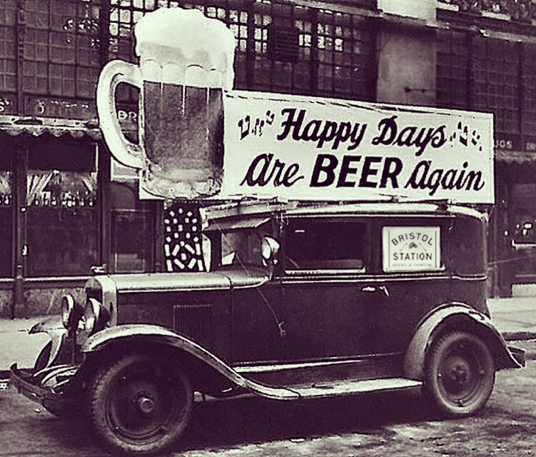 REPEAL DAY: 85 years ago today, the United States ended its 13-year experiment with the prohibition of alcohol. Celebrate #RepealDay at #BristolStation with us! 🍻