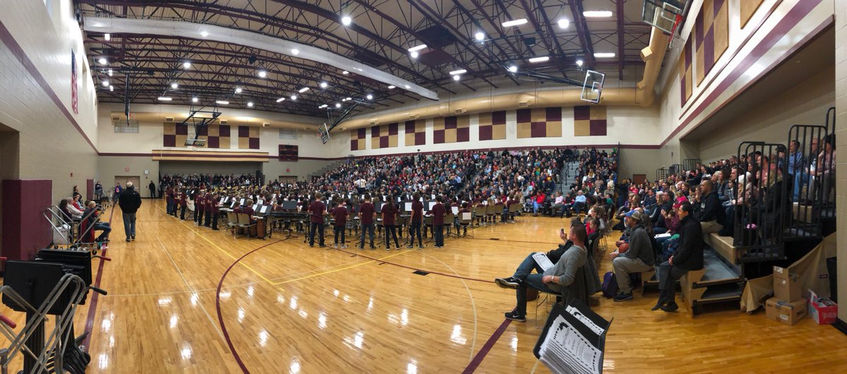 Record breaking attendance for tonight's beginning band concert! It's so awesome to see all these people here to support our amazing musicians! #bandconcert #theyareamazing