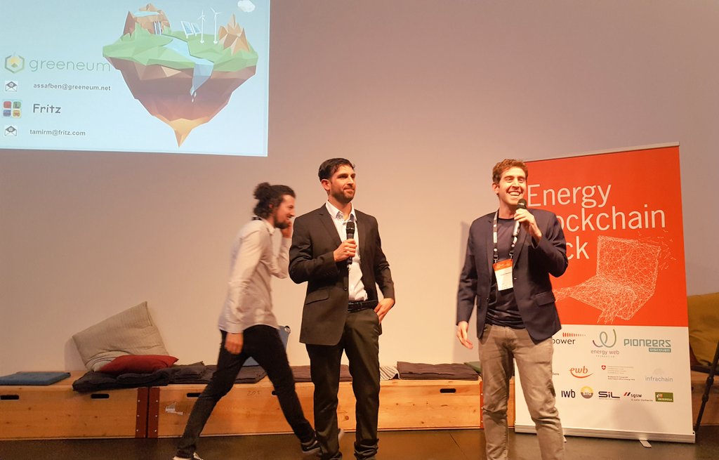 NatalijaSandic's tweet image. A group of  strong, innovative #blockchain #energy enthusiasts came together for the first Swiss #energyblockchainhack and created great &amp;amp; scalable ideas 👏congratulations to the winners and special thanks to @energywebx partners @Swisspower_CH @iberdrola @Pioneers