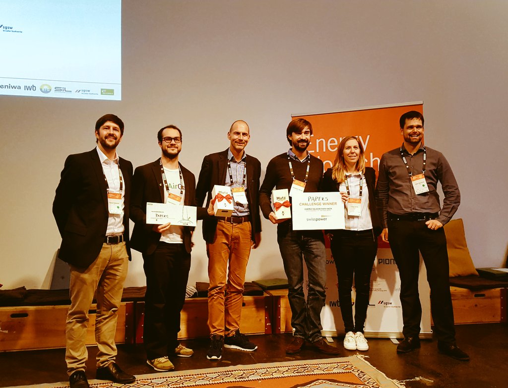 NatalijaSandic's tweet image. A group of  strong, innovative #blockchain #energy enthusiasts came together for the first Swiss #energyblockchainhack and created great &amp;amp; scalable ideas 👏congratulations to the winners and special thanks to @energywebx partners @Swisspower_CH @iberdrola @Pioneers