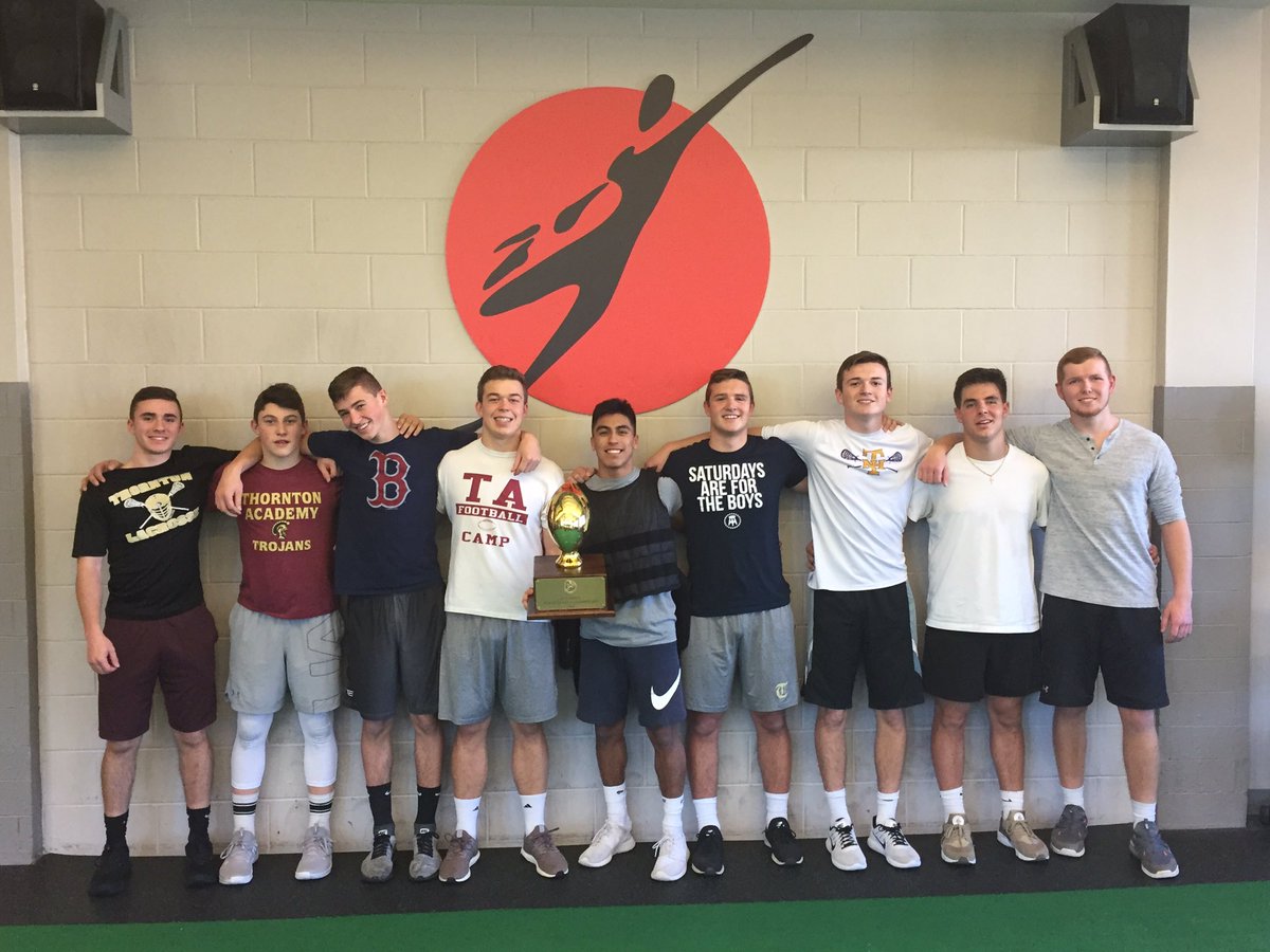 SPCAthlete's tweet photo. A few of the #SPCFam brought something special with them today! Congrats on another #classA football title for the boys!  Dedication and Effort for this crew! #GoldBall #hardwork  #wheresTommy #JointheFam https://t.co/vjAD3uGHFh