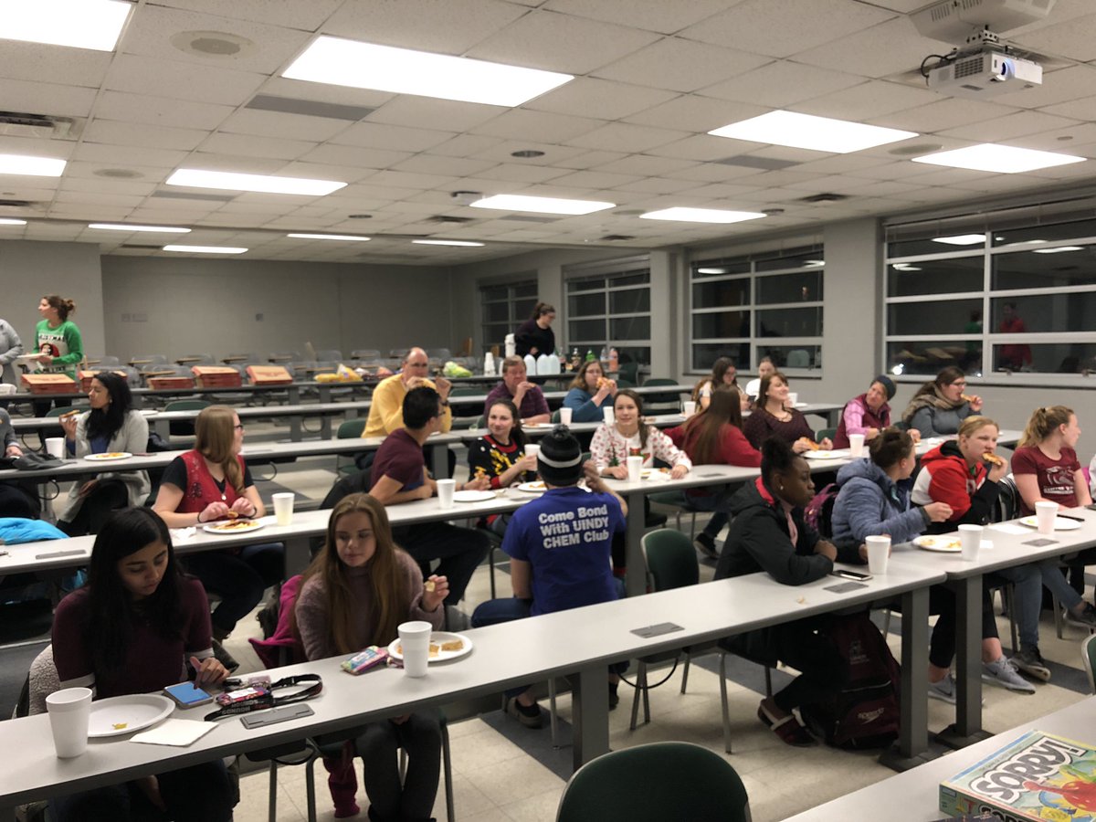 UIndyChem's tweet photo. Come by Room 210 in Lilly Hall to celebrate Christmas with the Chemistry Club!! #UIndy #ChemistTree https://t.co/92U5uJR5aR