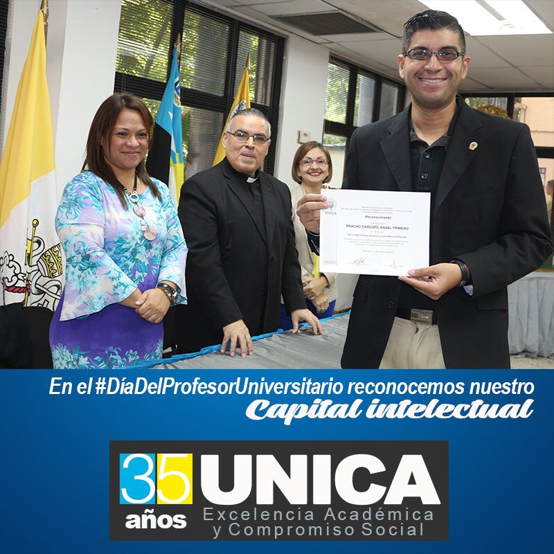 UNICAeduve's tweet photo. En ocasión de nuestro aniversario #UNICA35años y en el #DíaDelProfesorUniversitario, recordamos el ‘Gaudeamus igitur’, himno universitario. 

“Viva la Universidad, 
vivan los profesores. 
Vivan todos y cada uno 
de sus miembros, 
resplandezcan siempre.”

#ExcelenciaAcadémica https://t.co/j61oEIP9TX