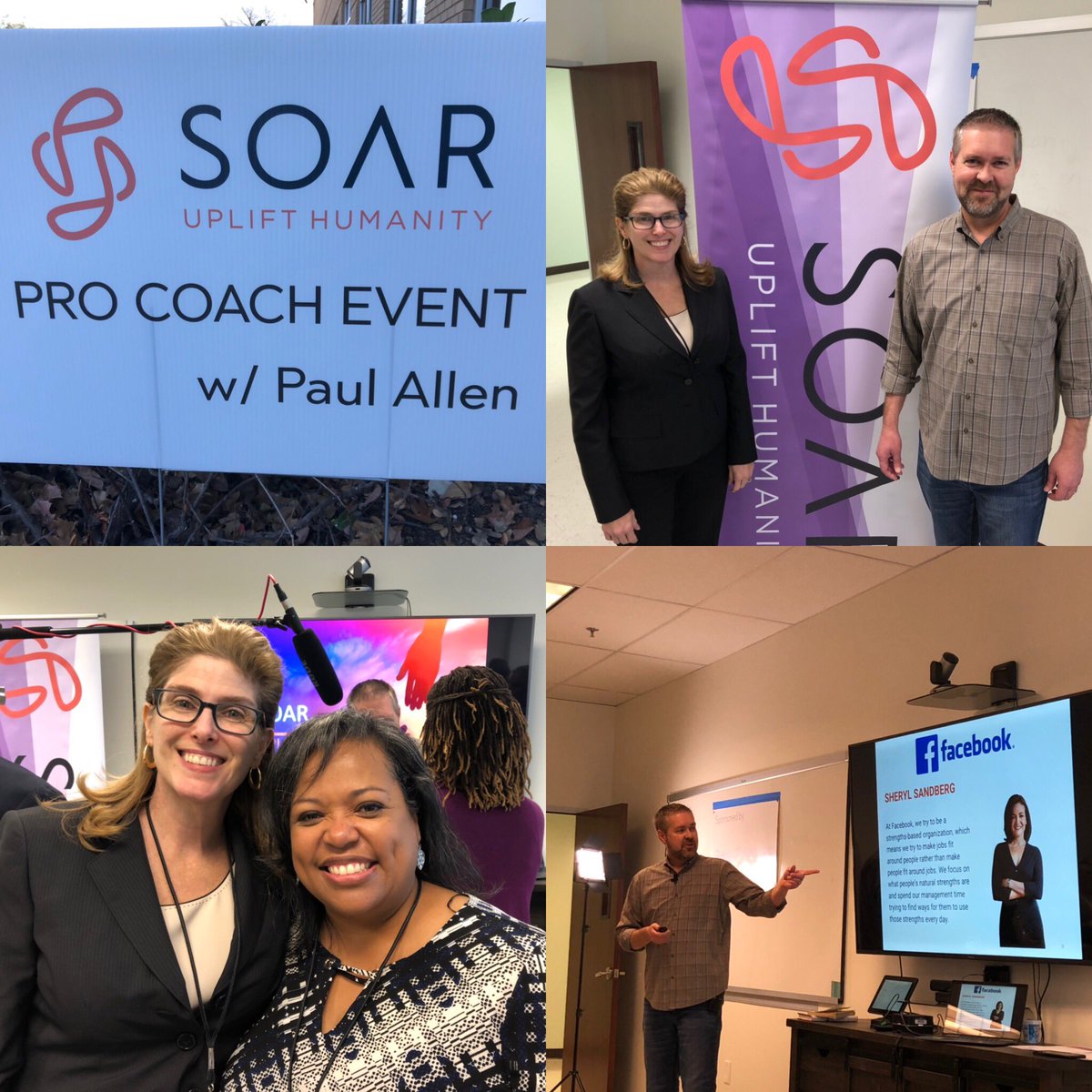 Grateful for a productive morning spent focusing on developing ourselves and others with <a href="/paulballen/">Paul Allen (co-founder Ancestry & SOAR AI Studio)</a>, <a href="/MadlinMangrum/">Madlin Mangrum</a>.  Soar.com