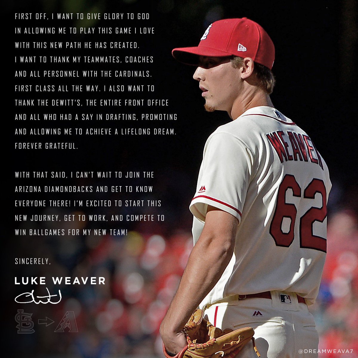 Luke Weaver (@dreamweava7) on Twitter photo 