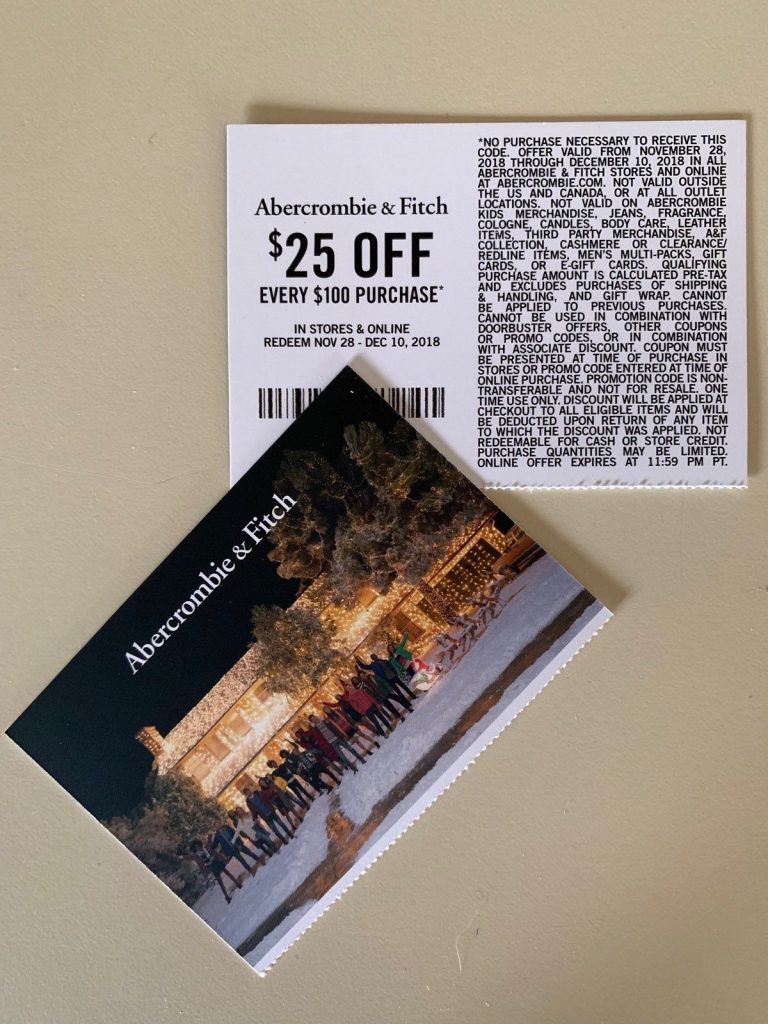 abercrombie and fitch coupons 2018