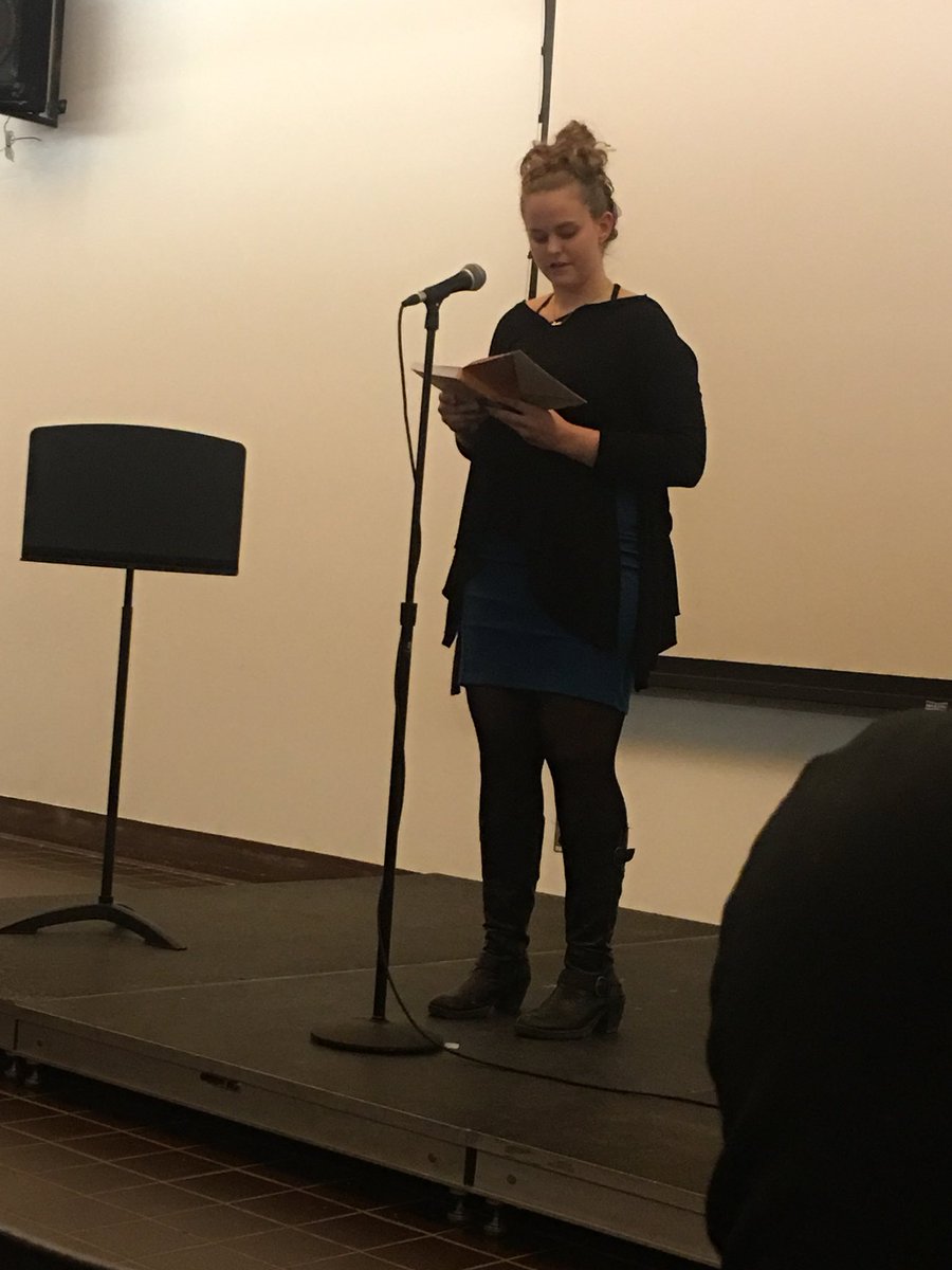 OneontaSlam's tweet photo. “Words aren’t enough to heal the gaping wounds that he left”  ~First poet up: Danelle #BOPS2018 #BOPS165 https://t.co/FDYBNKdXEf
