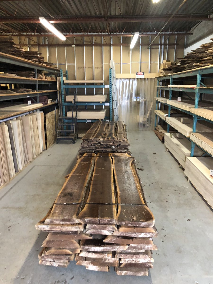 kjpselectwoods's tweet photo. These gorgeous 4/4 &amp; 8/4 Live Edge Walnut slabs are ready for you to convert into furniture. Come check them out on your next visit! #liveedge #liveedgeslabs #wood https://t.co/SwlO8m1R5I
