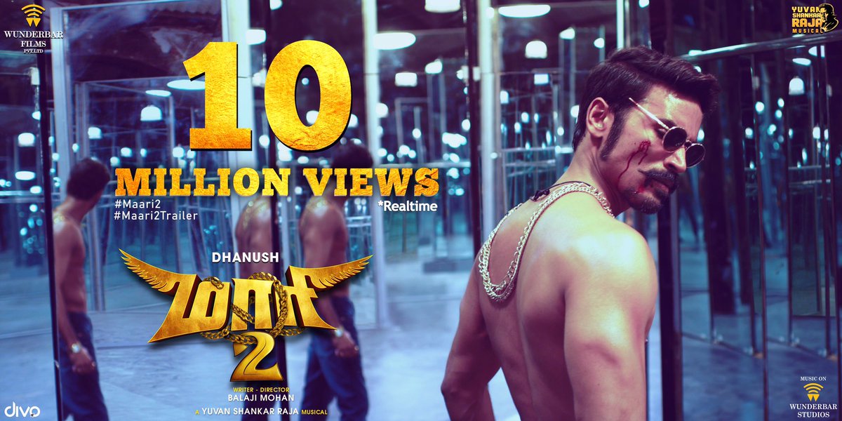 directormbalaji's tweet photo. By the grace of existence 🙂🙏🏻 Thank u all! #Maari2Trailer #Maari2fromDec21 #Maari2 https://t.co/iXSwpZcJAk
