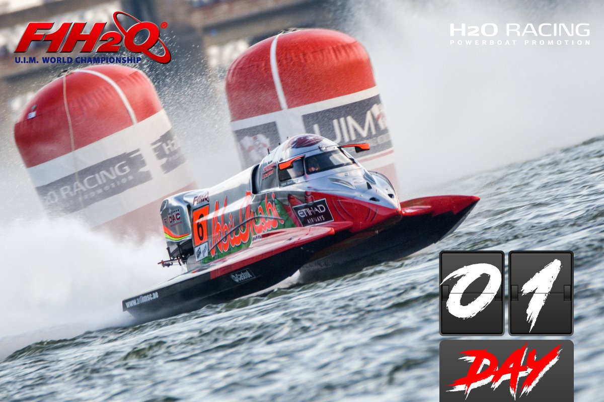 F1_H2O's tweet photo. 1 DAY TO GO! Looking very ready for the upcoming #GPofAbuDhabi! We are so excited for this!! Let the race begin! 🔥
#f1h2o #powerboat #extreme #sport #worldchampionship #sixthround #RoadtoSharjah https://t.co/WCV1CEaL4S