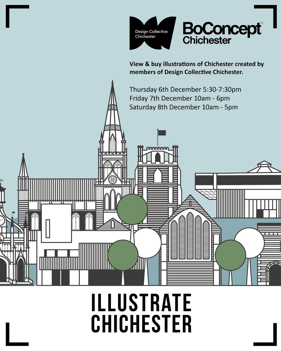Today!  During Chichester's late night shopping please join Design Collective Chichester at BoConcept for Illustrate Chichetser.  

20 designs will be displayed and prints will be available to order, a perfect Christmas gift!

See you soon!