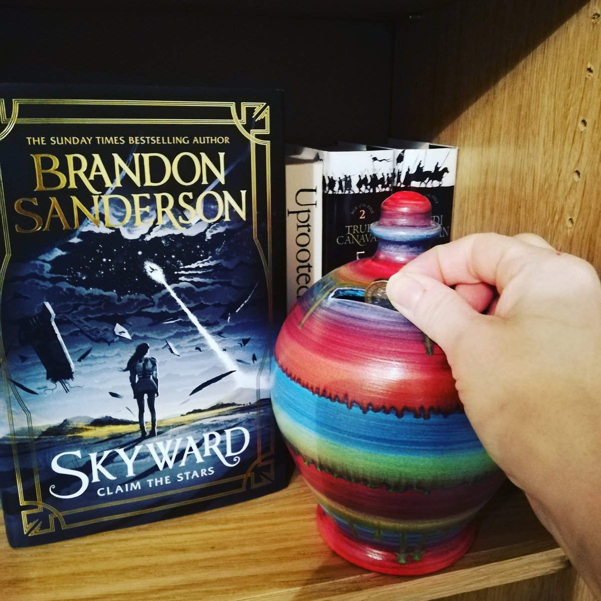 kellyisreading's tweet photo. Book 96 of #2018readingchallenge was Skyward, the new sci-fi from @BrandSanderson 📚 Really enjoyed this one 😊 #2018reading #lovereading #lovebooks #arcs #skyward https://t.co/i8Hog2XqtY