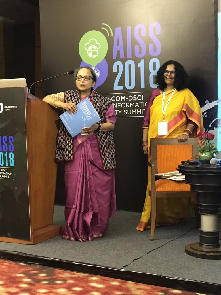 Ms. Rama Vedashree, CEO DSCI unveiling the Arrka’s 2018 ‘State of Data Privacy of Mobile Apps &amp; Websites from India’