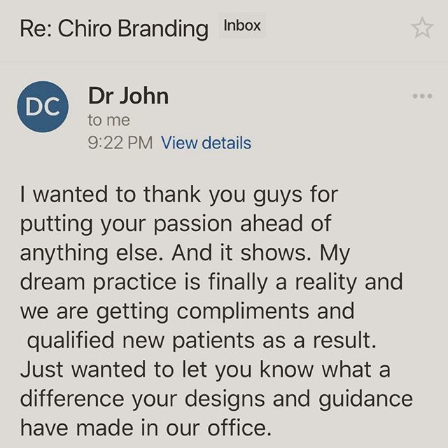 MyChiroPractice (@mychiropractice) on Twitter photo When you get emails like this, it makes it all worthwhile. Thanks to all those #chiropractors who’ve trusted us with building their dream practice. 🙏🏼 #chiro #chiropractor #chiropractic #chiropracticadjustment #chiropracticcare #chirostudent #chirobrandi… ift.tt/2QB92G4 When you get emails like this, it makes it all worthwhile. Thanks to all those #chiropractors who’ve trusted us with building their dream practice. 🙏🏼 #chiro #chiropractor #chiropractic #chiropracticadjustment #chiropracticcare #chirostudent #chirobrandi… ift.tt/2QB92G4