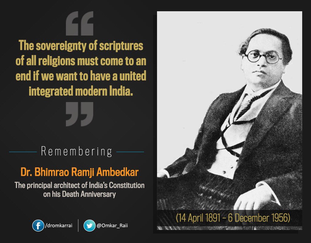 Dr Omkar Rai Tribute To Babasaheb Dr Br Ambedkar Eminent Politician Social Reformer And The Chief Architect Of Indian Constitution On His Death Anniversary Today Mahaparinirvandivas Babasahebambedkar T Co Aiop27gkcm Twitter