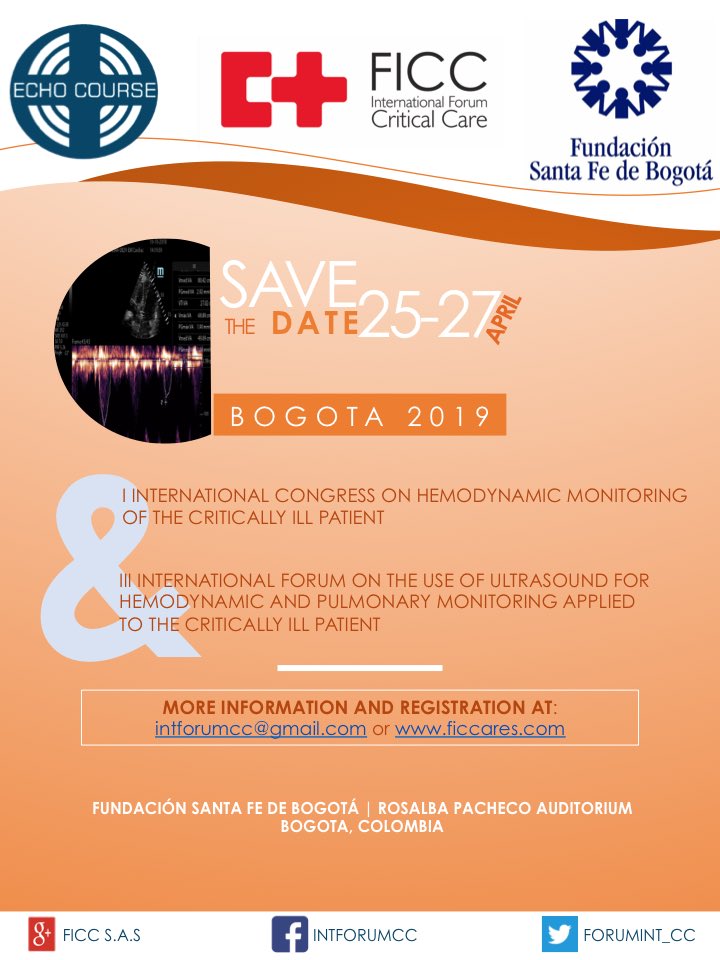 ForumInt_cc's tweet photo. Save the Date the Next #Echocourse 2019 is better than ever! International speakers, #hemodynamicmonitoring , #ultrasound #ICU info https://t.co/PGl6OuSyBF https://t.co/flW5PZg0Ey