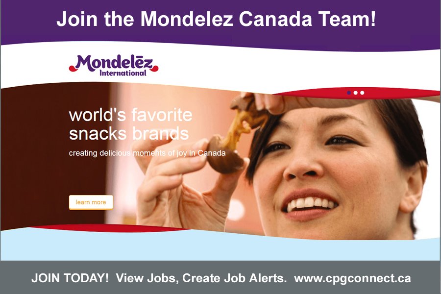 cpgconnect's tweet photo. Attention Procurement Experts! Mondelez Canada Inc. is hiring for a Procurement Lead Canada in Toronto, ON. https://t.co/OrNO0ojJAU #Mondelez #ProcurementLead #Toronto #MondelezJobsAtCPGConnect #CPG #ConsumerGoods #FMCG #FastMovingConsumerGoods #Retail #Jobs #CPGConnectJobs https://t.co/B2uSDgbUeU