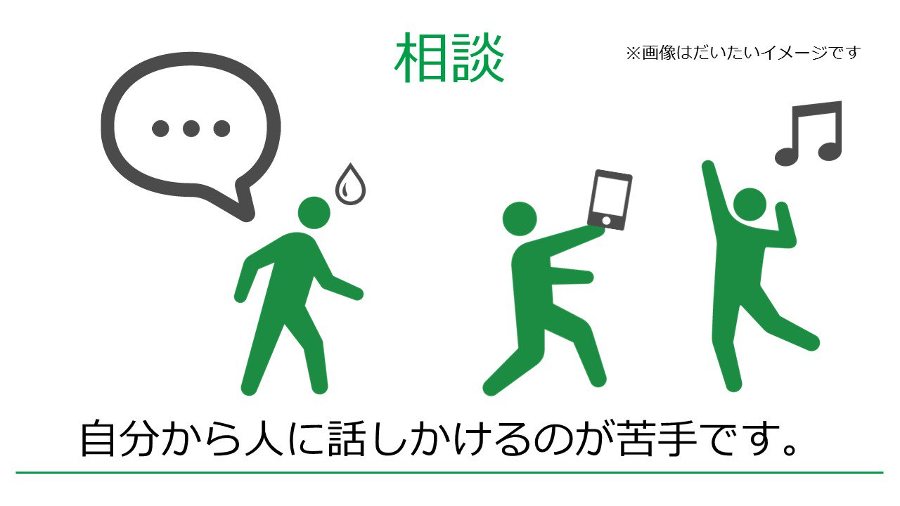 オンライン進路相談室 室長きらっち Al Twitter 話しかけるのが苦手 私も苦手 1人でいるのが苦じゃないなら 無理に人付き合いしないのもアリ 喋るの苦手 って周りにカミングアウトしておく 会話のキャッチボールでいろんな球種に対応できるように
