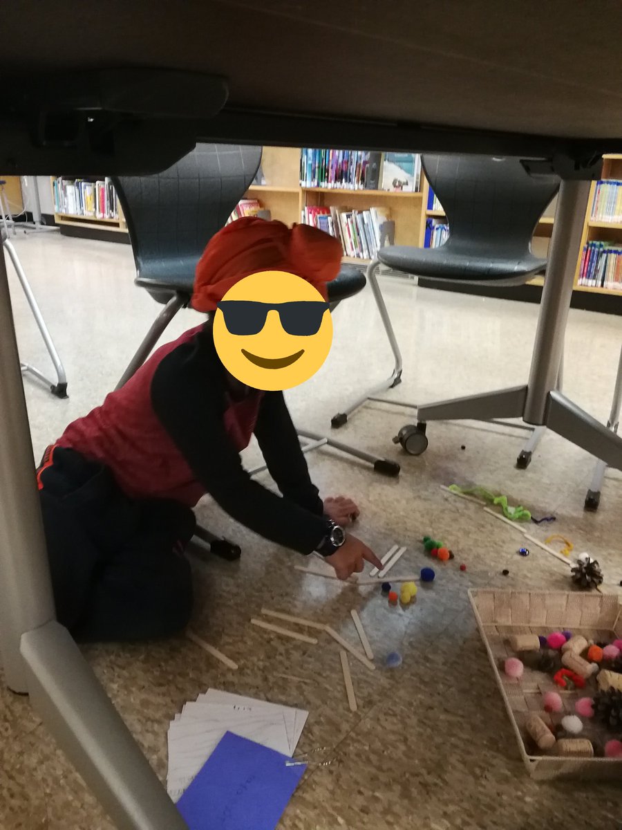 MsMoench's tweet photo. How can we make writing more fun and interesting?? Ss wanted to try writing and creating in different learning spaces. #CJMLearns #cbeliteracy #MakeWriting #bitbybit #studentvoice https://t.co/PRaVrULsrq