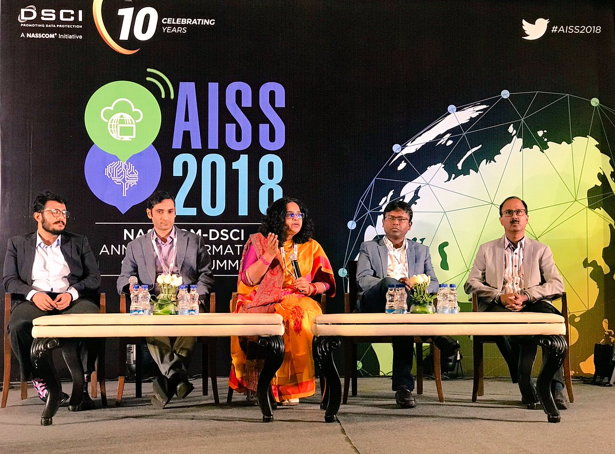 Shivangi Nadkarni, our CEO, moderating a discussion ‘Fact or Fiction of Corporate Surveillance’ #AISS2018 <a href="/sameeranja/">Sameer Anja</a> <a href="/shivanginadkarn/">Shivangi Nadkarni</a> <a href="/Devendragupta/">Devendra Gupta</a> <a href="/unkitd/">Ankit Desai</a>