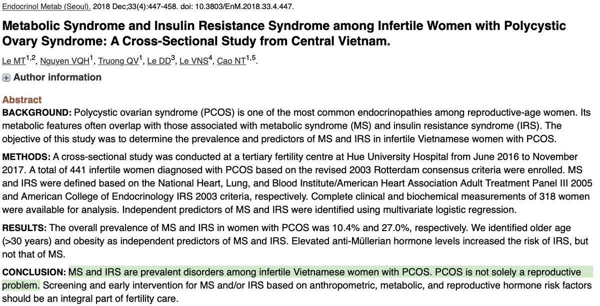 BenBikmanPhD's tweet photo. I appreciate the attention this study brings to the #PCOS-#insulinresistance connection in #Vietnam. I just returned from giving a talk in Vietnam about metabolic health; #insulinresistance matters even there. @dan_at_unicity https://t.co/Iq5NXGbH3V
