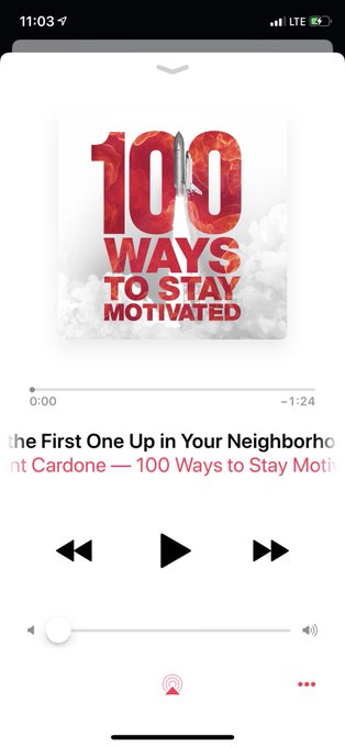 My alarm clock EVERY MORNING to jumpstart my damn day to DOMINATE my goals baby @GrantCardone @ElenaCardone