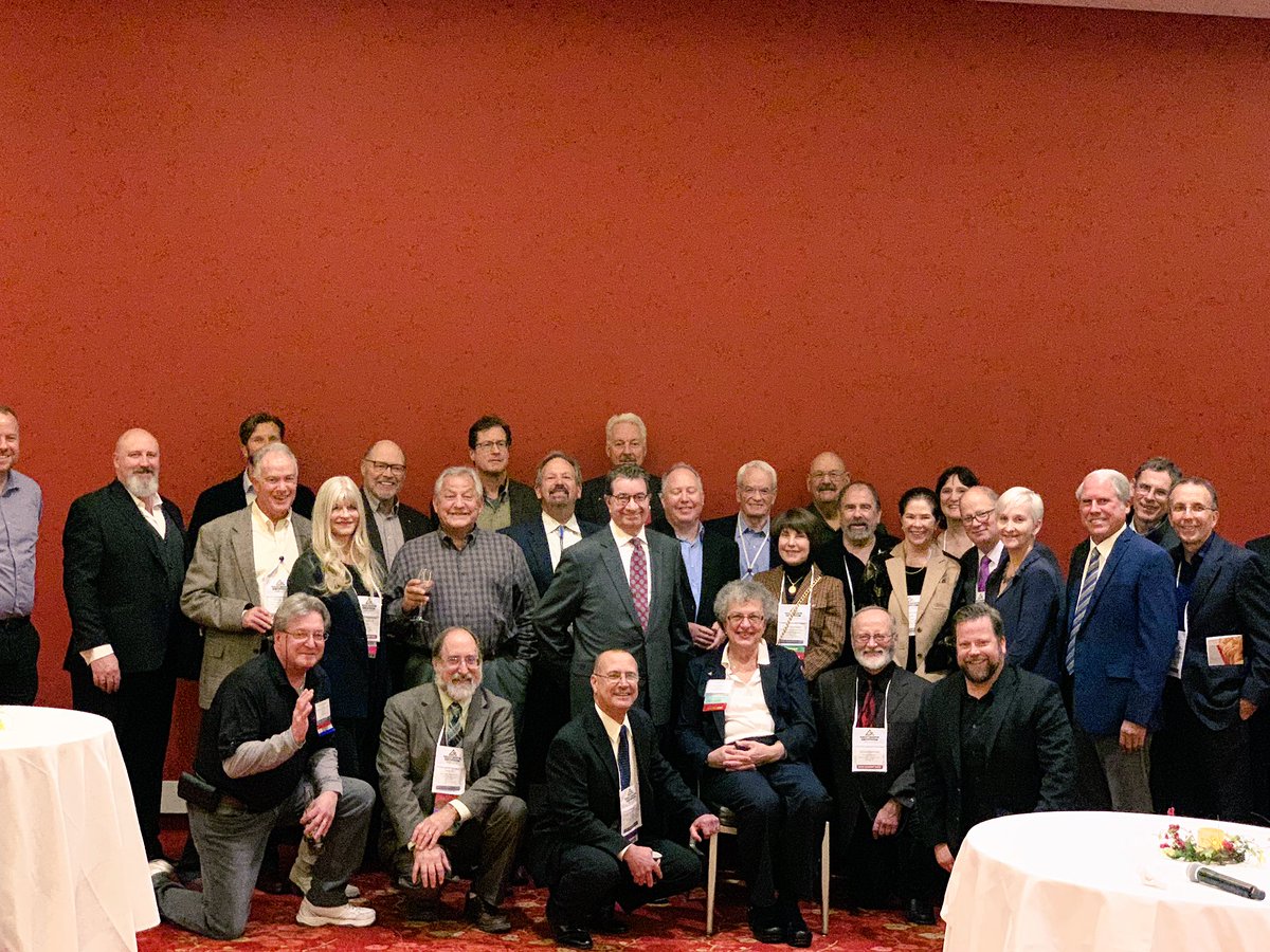 22 years of AEMA Trustees celebrating @LauraSkaer’s impressive tenure as Executive Director! #salud #AEMA18