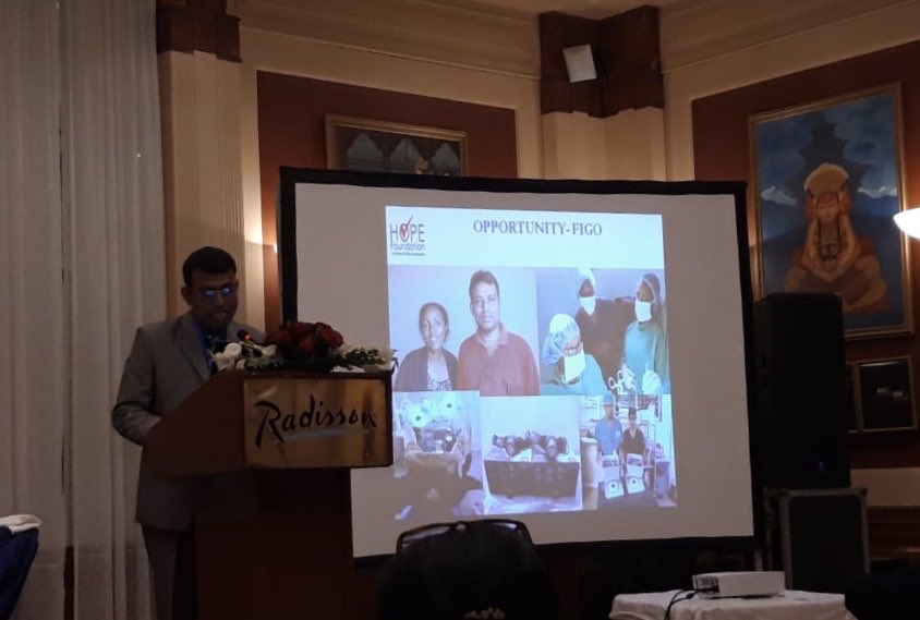 FistulaGillian's tweet photo. Day 2 of #ISOFS #fistulasurgeons Conference in #Kathmandu & delighted to see @FIGOHQ Fellows presenting their great work, incl Dr #AubreyShanzi #Zambia & Dr #NrinmoyBiswas #Bangladesh who hi-lighted care of #Rohingya refugees with #obstetricfistula 🌼 @ConryJeanne @FlaviaBustreo https://t.co/Y9eHZUJube