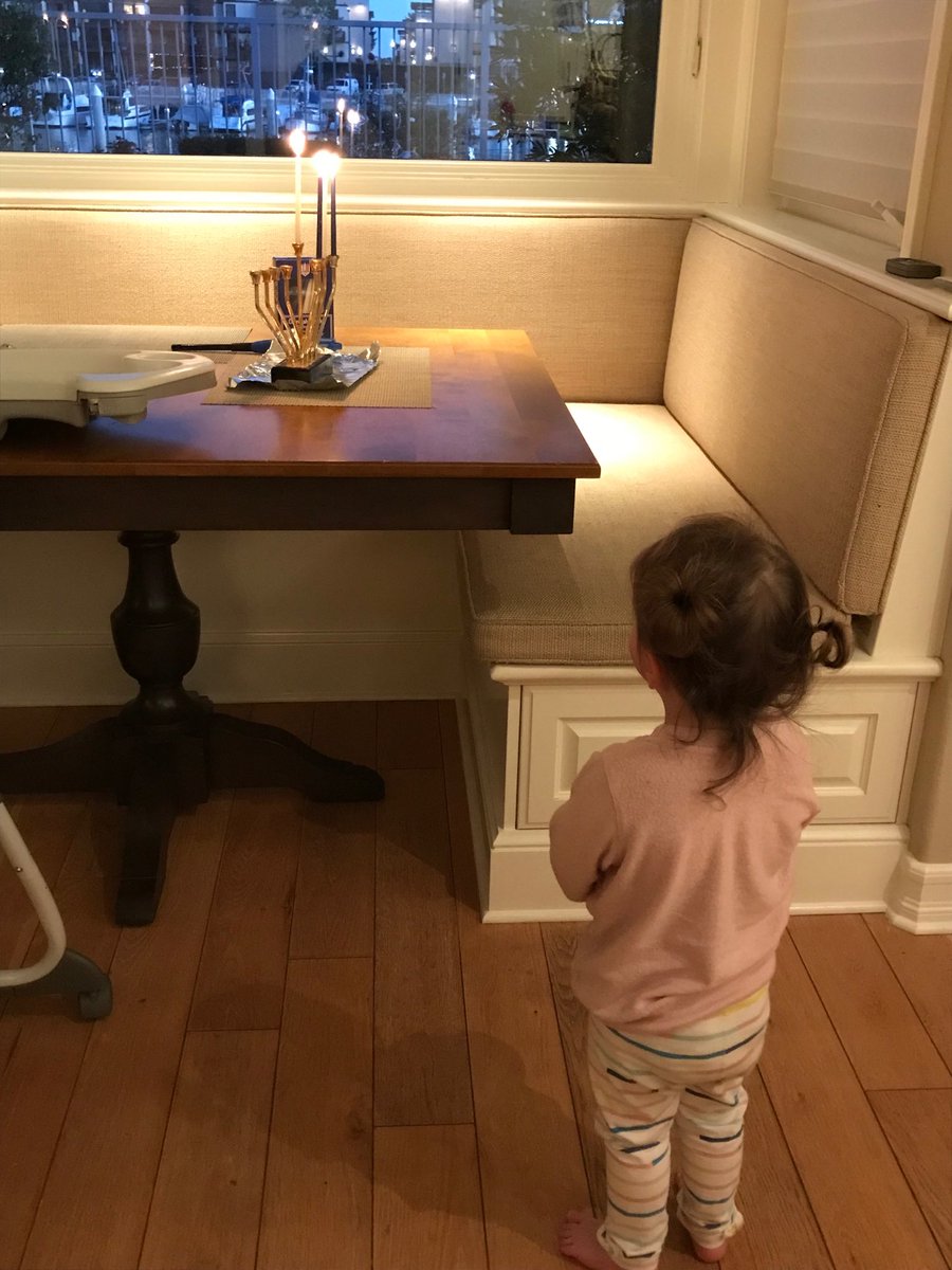 demoskowitz's tweet image. Happy Hanukkah! ⁦so fun to celebrate with this girl and @rossmosk1⁩