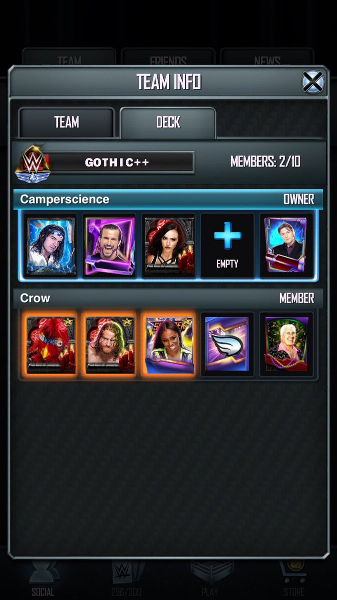 CamperSci's tweet photo. #WWESupercard ShockFactor Team! Only looking for Gothic++ players and up! 
Play Events! TRD 10+ TRTG 200+
TBG Max Charge, if you can’t then communicate that. 

Dm me with proof that you are active! https://t.co/kbUMmfweJ1