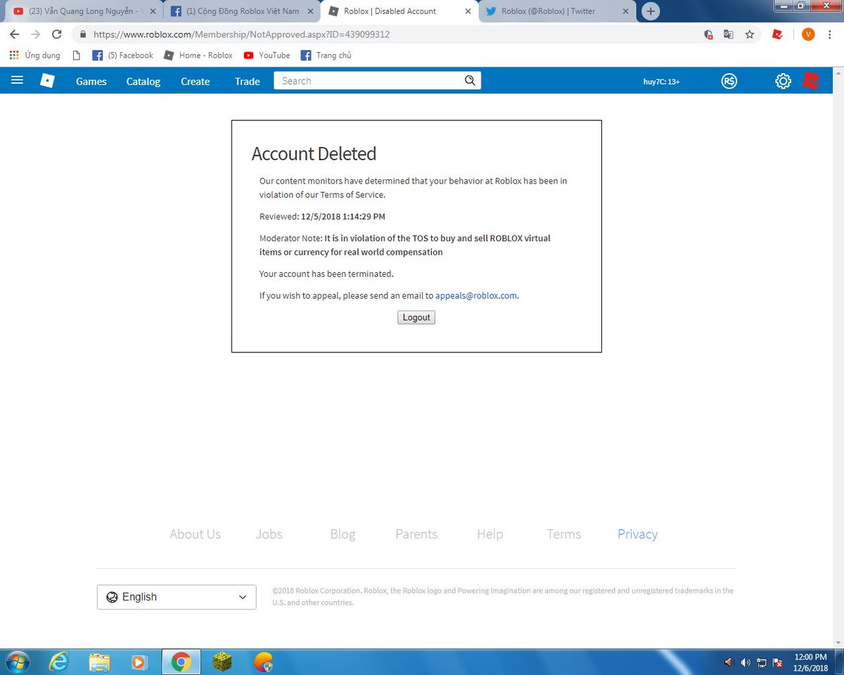 Nguyen Van Quang Nguyenv56202072 Twitter - it is in violation of the tos to sell roblox virtu roblox
